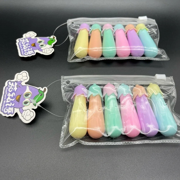 KAWAII Eggplant 🍆 Highlighters - Picture 9 of 9